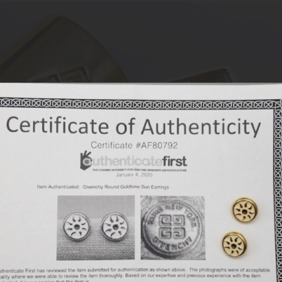 Givenchy sun design signed earrings - Picture 3 of 3